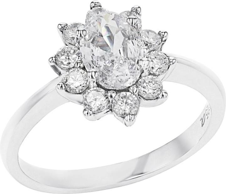 Produktbild Amor Ringe für Damen, 925 Sterling Silber, Zirkonia synth. | Blume (54, 925 Silber)