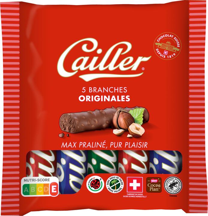 Actual product image Cailler Branches Milk Chocolate Bars L'Originale S 5 pieces (115 g)