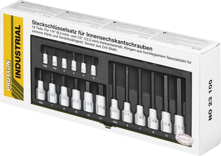Produktbild Proxxon Steckschlüsselsatz (2.5/8", 10  mm, 7 mm, 12 mm, 6 mm)
