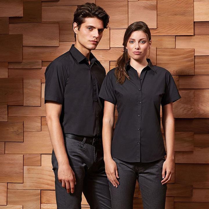 Actual product image Premier Poplin Blouse Work Shirt Short Sleeve (46)