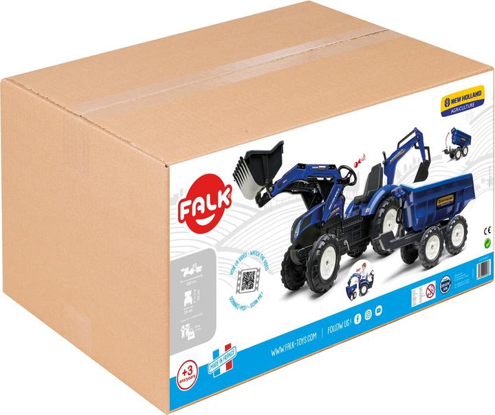 Actual product image Falk Toys New Holland Traktor + Anh. XL