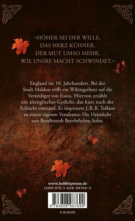 Immagine prodotto Die Schlacht von Maldon und Die Heimkehr von Beorhtnoth (Inglese, Tedesco, J.R.R. Tolkien, Peter/, 2024)