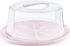 Produktbild keeeper Tortenhaube "ricardo", rund, nordic-pink Tortencontainer, verschliessbarer Deckel, ergonomischer