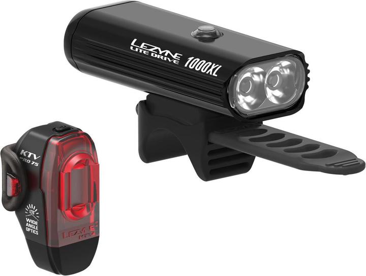 Lezyne Lite Drive 1000XL / KTV Pro Pair (1000 lm, 75 lm)