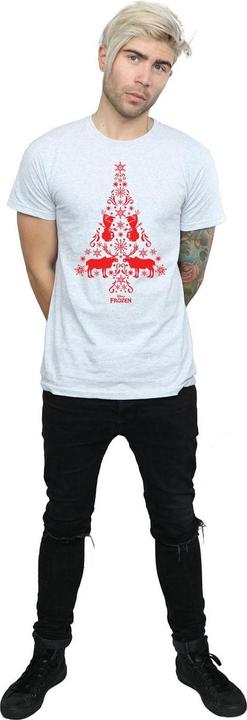 Actual product image Disney Mens Frozen Christmas Tree T-Shirt (3XL)