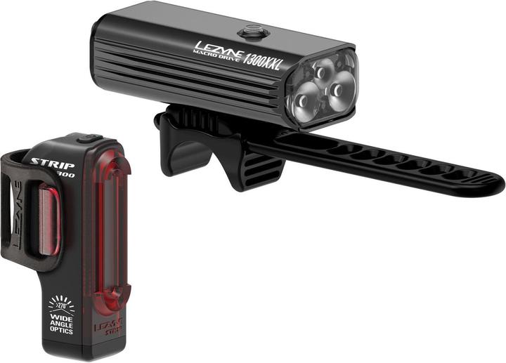 Lezyne Macro Drive 1300XXL / Strip Pro (1300 lm, 300 lm)