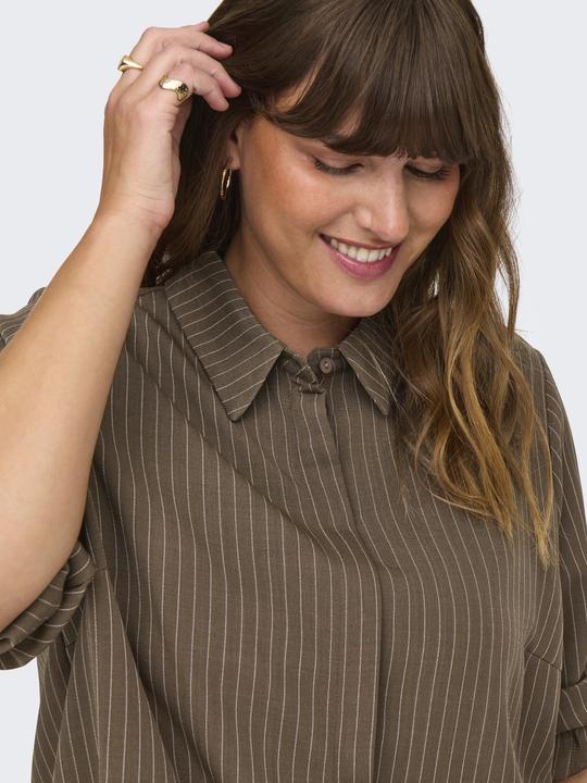 Actual product image Only Loose fit Mandarin collar Cuffs with button Shirt Shirt (42)