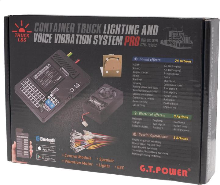 Actual product image G.T. Power High-End Container Truck Light and Voice