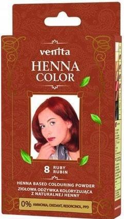 Venita - Henna Color Herbal Coloring Conditioner From Natural Henna 8 Rubin 25G