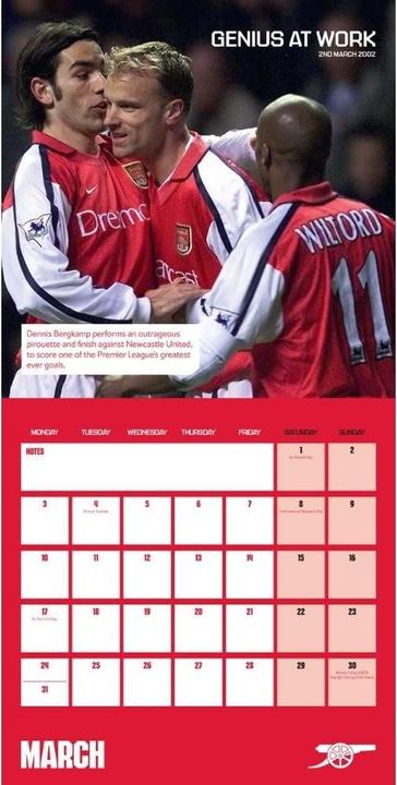 Produktbild Arsenal FC Wandkalender Legends 2025 Quadratisch (30 x 30 cm, Deutsch)