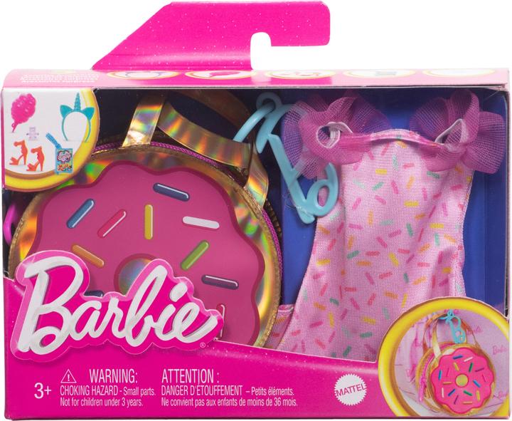 Image du produit Barbie Vêtements de mode et sac de luxe avec accessoires dans un présentoir de comptoir