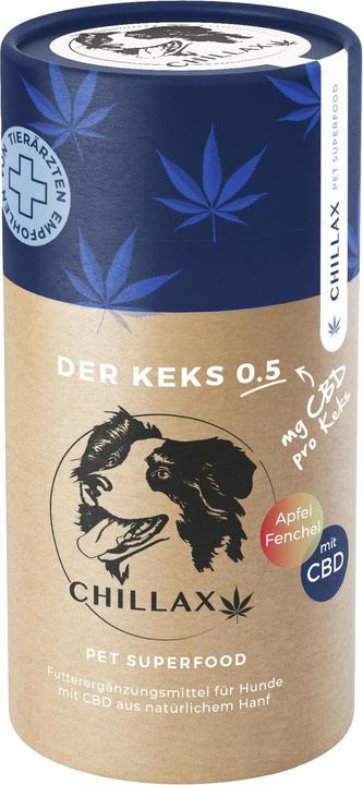 Actual product image Chillax Dog CBD Biscuit 0.5mg Fennel (Junior, Senior, Adult, 1 pcs., 180 g)