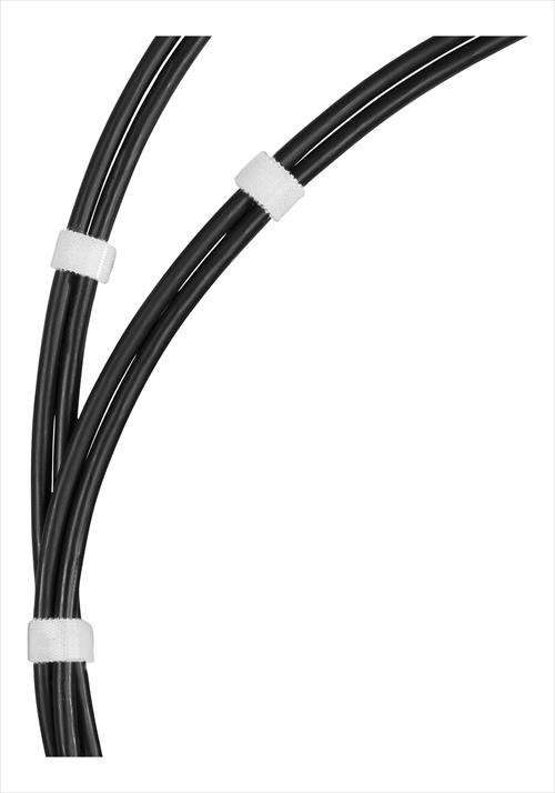 Actual product image Deltaco cardboard ribbon pa rulle bredd 10mm 5m vit (Velcro cable ties, 5000 mm, 1 pcs.)