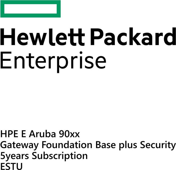 Actual product image HPE E Aruba 90xx Gateway Foundation Base plus Security 5yr Sub E-STU (1 Devices)