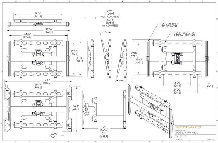 Actual product image Vogels 6VO PFW 6852 (Wall, 85", 136 kg)