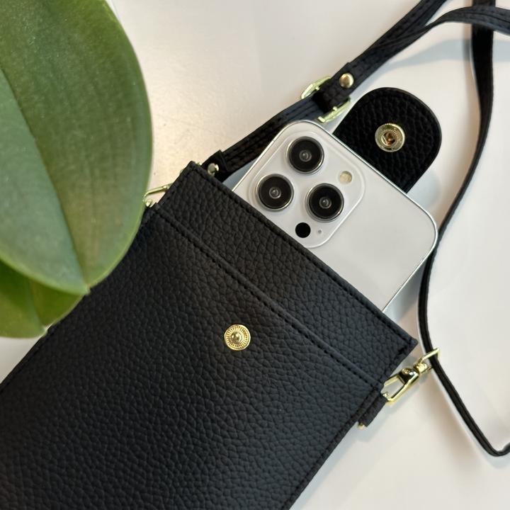 Produktbild PhoneLook Elegantes umhänge Etui universel für Smartphone bis 6.7 Zoll aus mit Brieftasche (Apple iPhone 4)