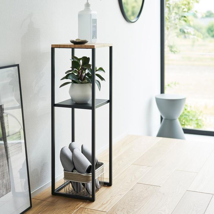 Produktbild Yamazaki 2-stöckiges Regal mit Holzplatte TOWER