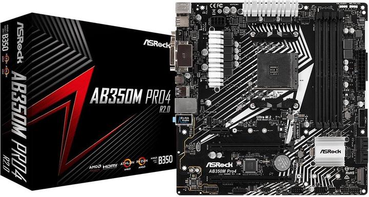 Produktbild AsRock AB350M Pro4 (AM4, AMD B350, mATX)
