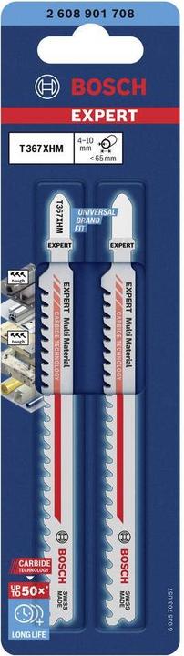 Productafbeelding Bosch Professional Zubehör Toebehoren 2608901708 EXPERT 'MULTI MATERIAL' T 367 XHM BLADE 2 stuks.