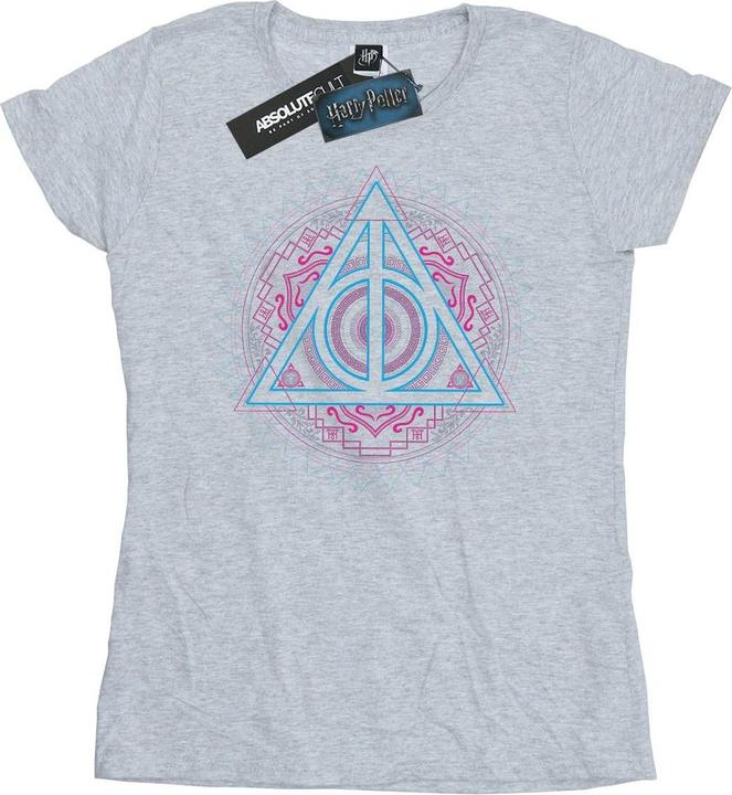 Image du produit - T-shirt NEON DEATHLY HALLOWS - Femme (XL)