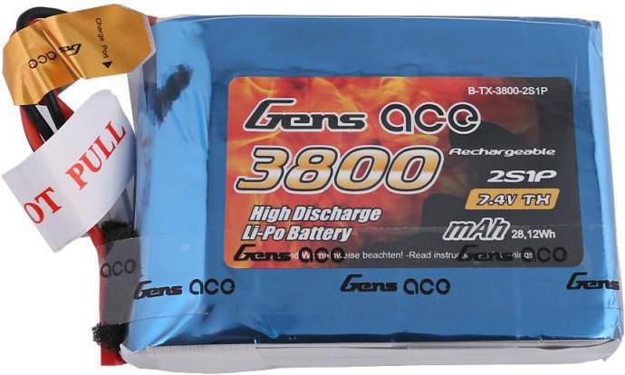 Produktbild Gens Ace LiPo-Akku 7.4V 3800mAh TX 2S1P (7.40 V, 3800 mAh)