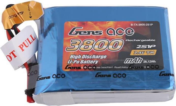 Produktbild Gens Ace LiPo-Akku 7.4V 3800mAh TX 2S1P (7.40 V, 3800 mAh)