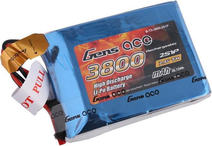 Produktbild Gens Ace LiPo-Akku 7.4V 3800mAh TX 2S1P (7.40 V, 3800 mAh)