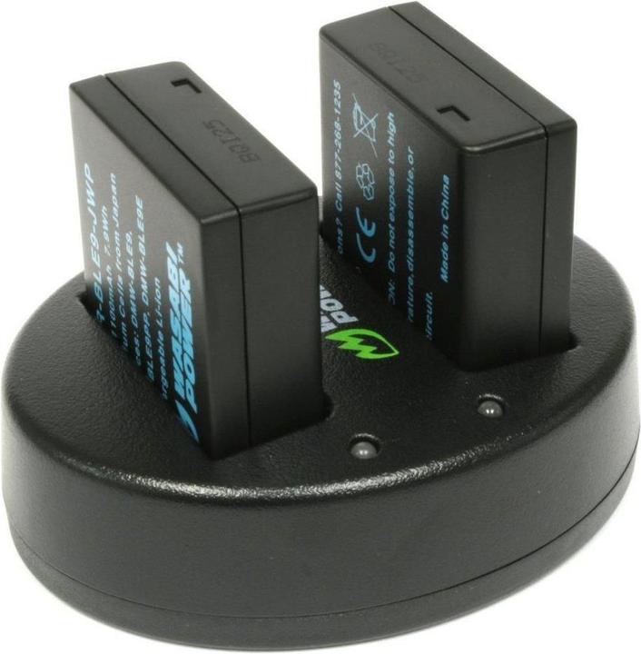 Produktbild Wasabi Power 2 Akkus BLE9 und Dual Ladegerät (Kamera Akku Ladegerät)