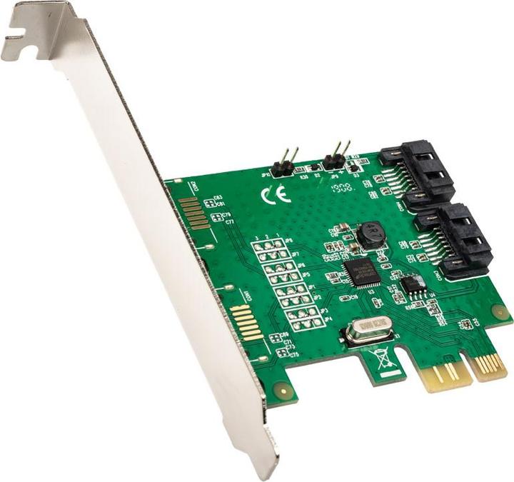 Actual product image InLine interface card 2-fold SATA 6Gb/s x1 PCIe 2.0 RAID 0/1/SPAN