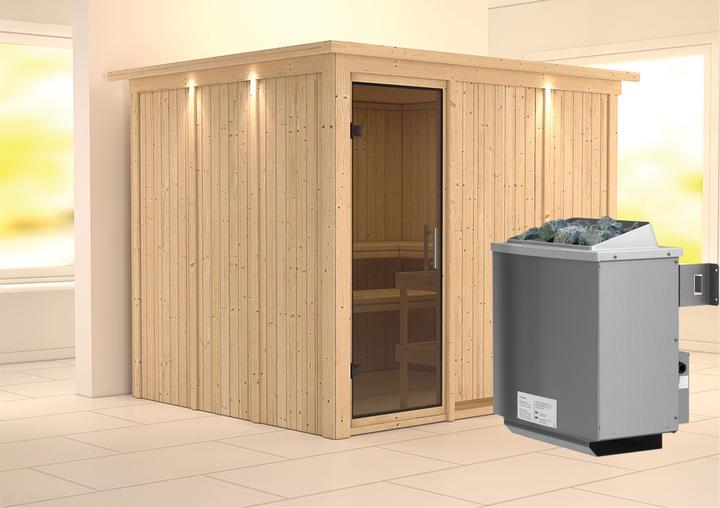 Actual product image Karibu Gobin with roof wreath (9 KW internal control)