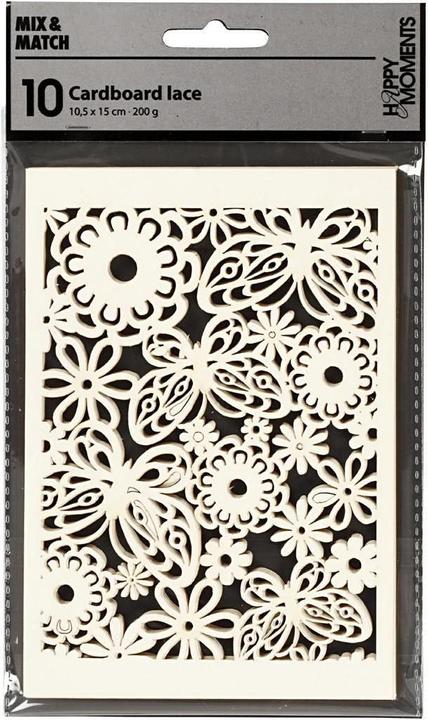 Produktbild Creativ Company Spitzenpapier Creme (200 g/m², 10 x, A6)