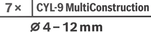 Produktbild Bosch Professional Zubehör EXPERT MultiConstruction CYL-9 Bohrer-Set 4/5/6/6/8/10/12 mm, 7-tlg. (4 - 12)