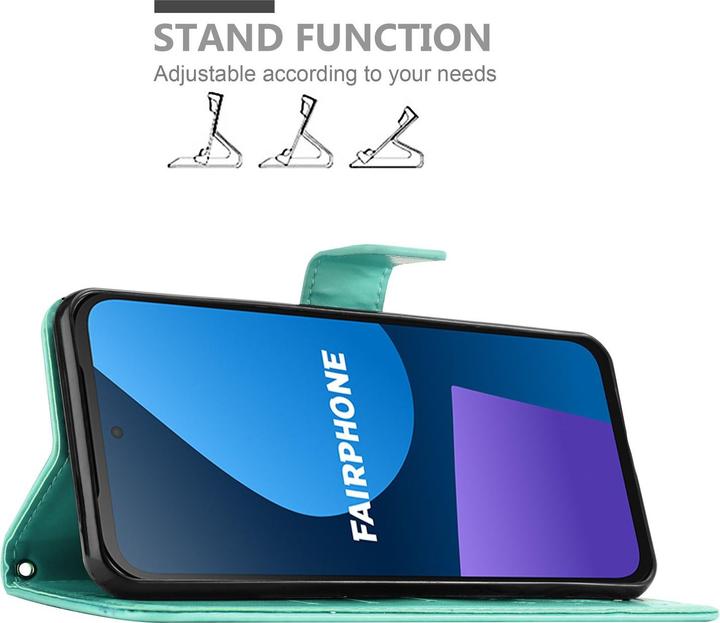 Actual product image Cadorabo Case for Fairphone 5 Flower Book (Fairphone 5)