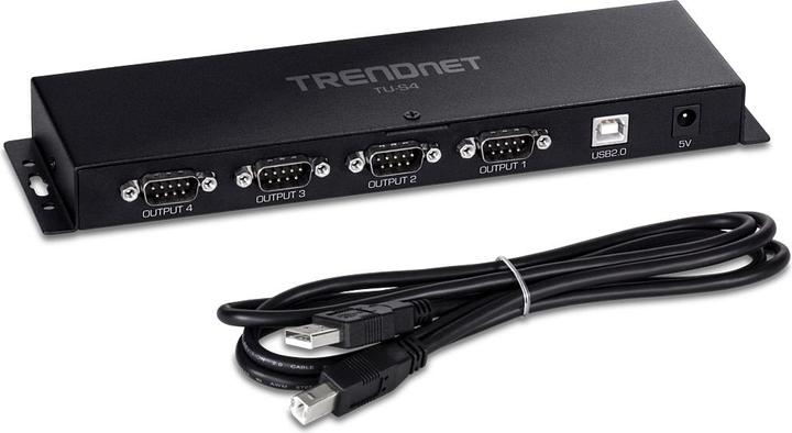 Produktbild Trendnet 4 Port USB to Serial RS232 Adapter - Adapter