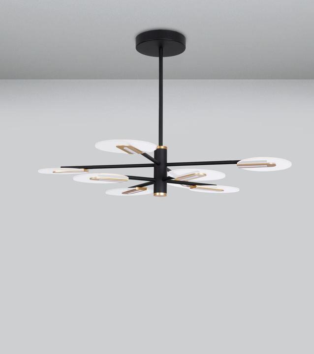 Actual product image Nova Luce GENTI LED pendant light black 54W warm white 63x89cm 9545408