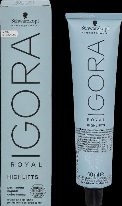 Actual product image Schwarzkopf Professional Igora Royal Highlifts Hair Color (12-49 Highlifts Special Blonde Beige Violet)