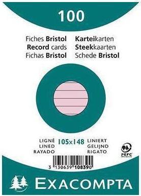 Produktbild Exacompta Karteikarten (105 x 148 mm, 205 g/m², 100 x)