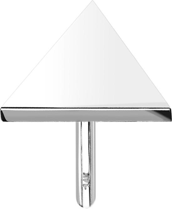 Actual product image Star Piercing Threadless triangle 14k white gold (without brass, 14k gold)
