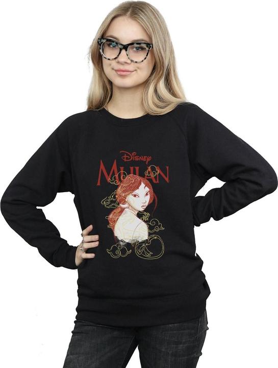 Actual product image Disney Womens/Ladies Mulan Dragon Sketch Sweatshirt (S)