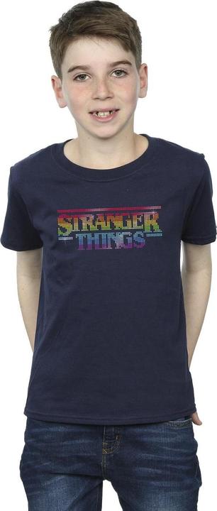 Immagine prodotto Netflix Stranger Things Rainbow Dot Logo Maglietta Ragazzi (140, 146)