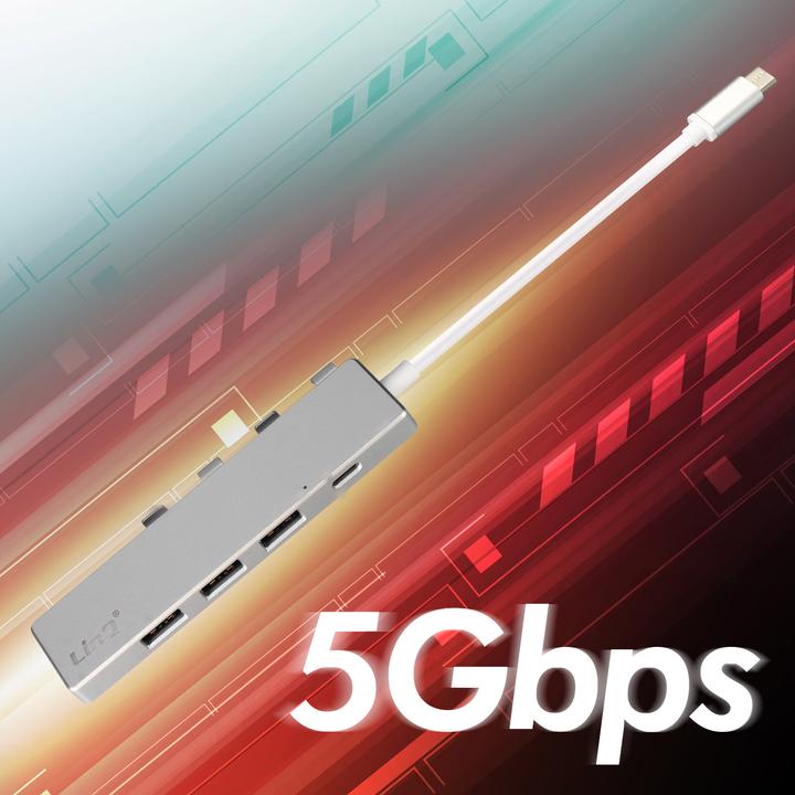Immagine prodotto LinQ Hub USB-C con 4 porte USB (USB-C, 4 Porti)