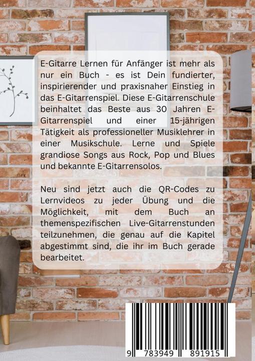 Image du produit E-Gitarre lernen leicht gemacht - Das E-Gitarrenbuch für Anfänger (Allemand, Sebastian Schulz, 2024)