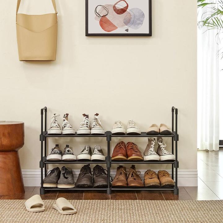 Produktbild Songmics Schuhregal schwarz 45,0 x 30,0 x 106,0 cm (45 x 30 x 106 cm)