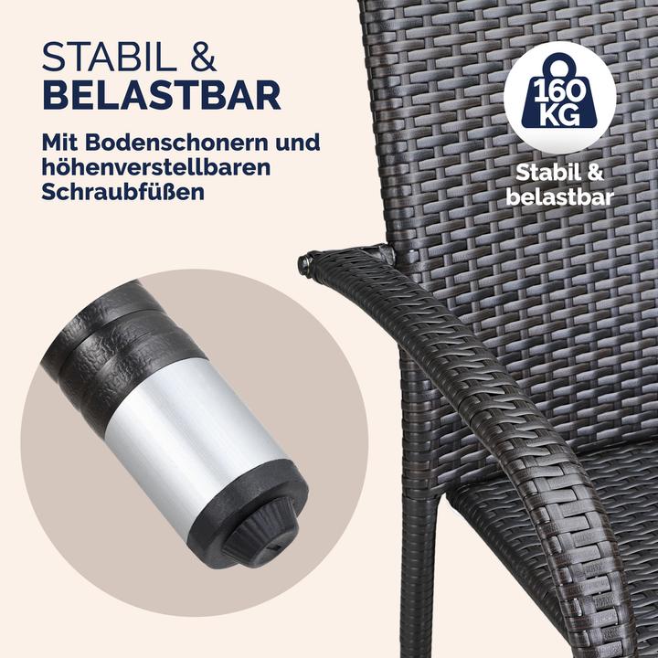 Actual product image Casaria Polyrattan Gartenstühle