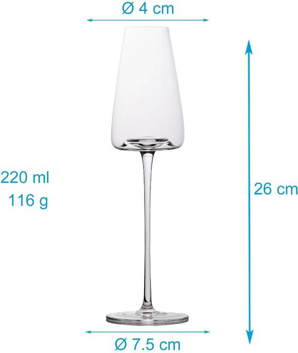 Immagine prodotto Intirilife Set di bicchieri da champagne 220ml (22 cl, 6 Occhiali, Bicchieri da champagne)