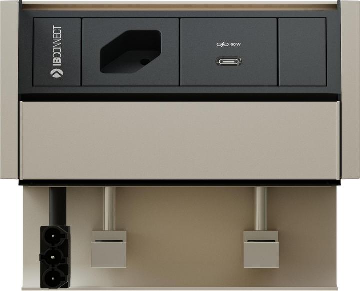 Produktbild IB Connect PRISMA Steckdoseneinheit weiss 1x Typ 13 1x USB-C 60W (1 x, USB-C, Typ 13)