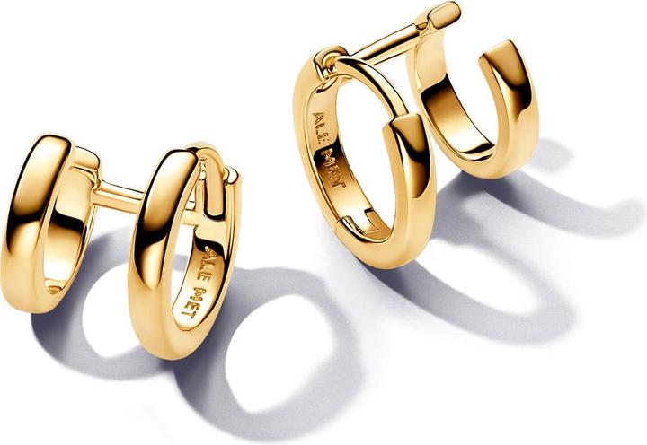 Actual product image Pandora Gold double hoop earrings (Stainless steel)