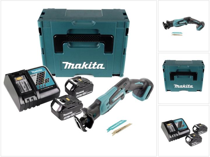 Produktbild Makita DJR 183 RMJ Akku Reciprosäge 18V + 2x Akku 4,0Ah + Ladegerät + Makpac