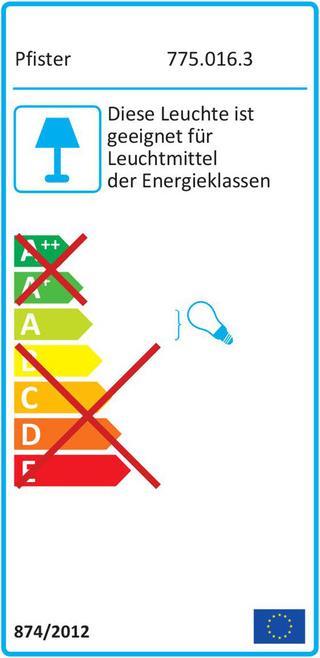 Energie-Label Atelier Pfister Camana (E27)