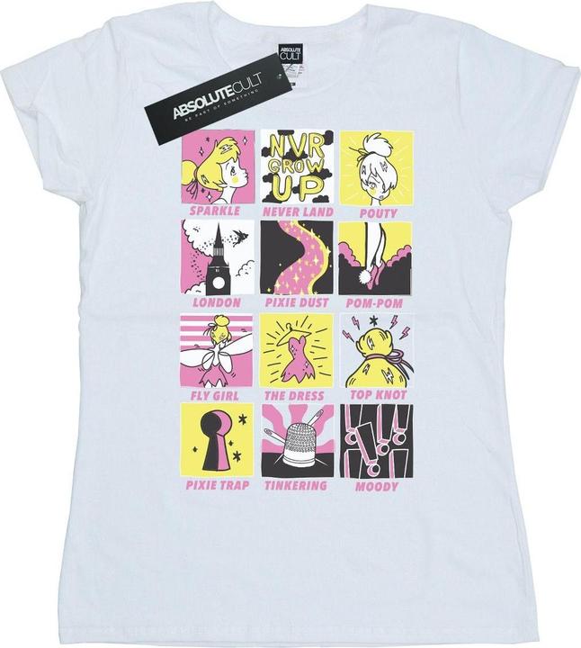 Immagine prodotto Disney Tinkerbell Squares Maglietta Donna (XXL)